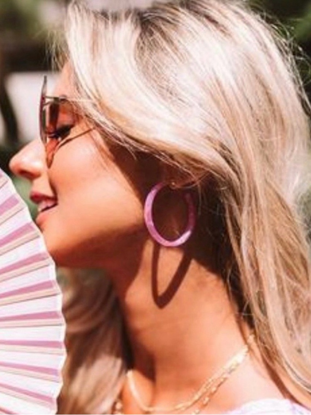 Kendra Scott - Kash Hoop Earrings in Deep Blush Acetate